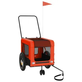 przyczepka-rowerowa-dla-zwierzat-120x545x53cm-pomaranczowo-czarna