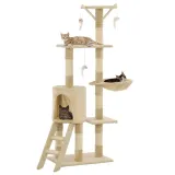 drapak-kotyplus-bezowy-138cm-domek-platforma-myszki-stan-nowy