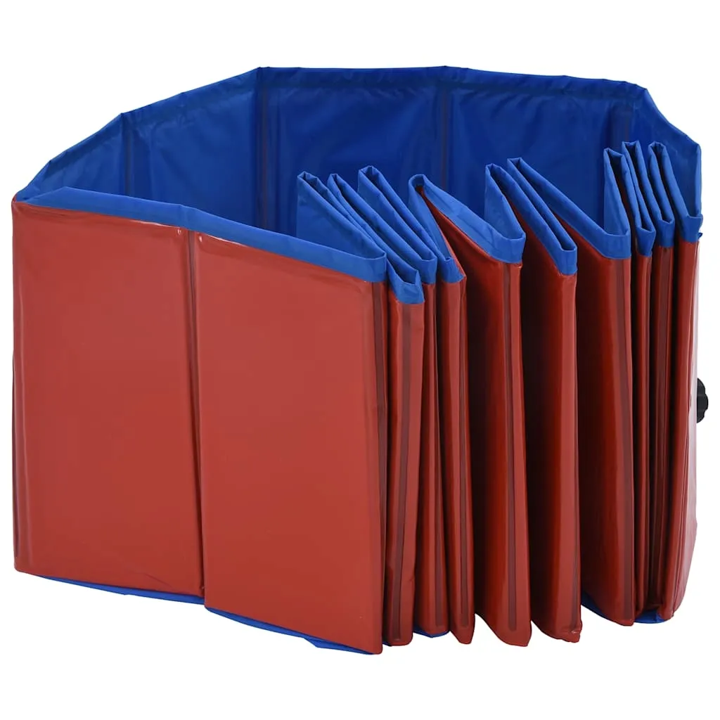 basen-dla-psa-120x30-czerwony-pvc-stan-nowy