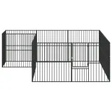 kojec-dla-psa-12-paneli-czarny-stal-galwanizowana-dlugosc-100-cm