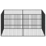 kojec-dla-psa-8-paneli-czarny-stal-galwanizowana-dlugosc-100-cm