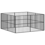 kojec-dla-psa-8-paneli-czarny-stal-galwanizowana-wysokosc-100-cm