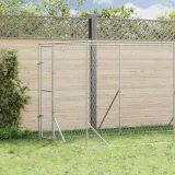 klatka-dla-psa-2x14x2-m-srebrna-stan-nowy