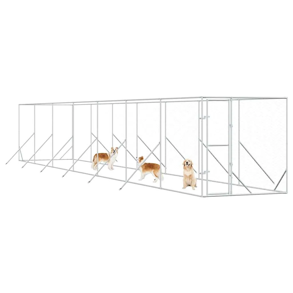 klatka-dla-psa-2x14x2-m-srebrna-stan-nowy
