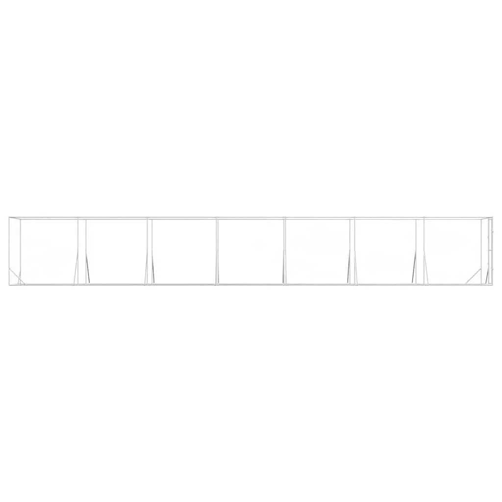 klatka-dla-psa-2x14x2-m-srebrna-stan-nowy