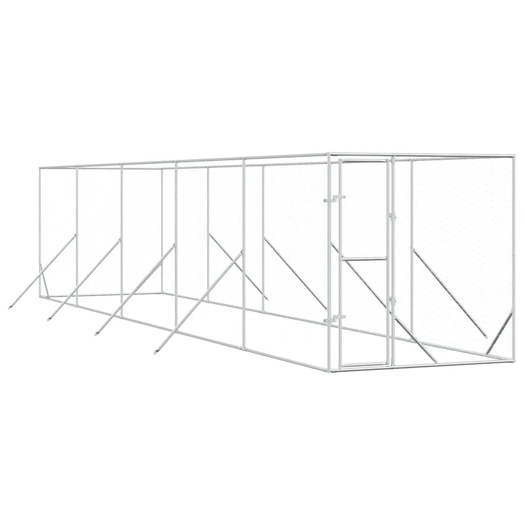klatka-dla-psa-2x10x2m-srebrna