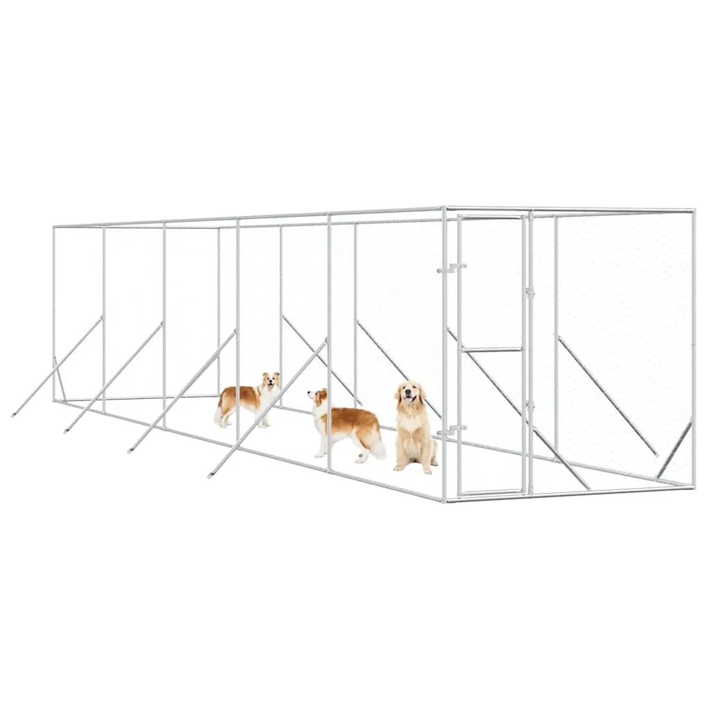 klatka-dla-psa-2x10x2m-srebrna-stan-nowy
