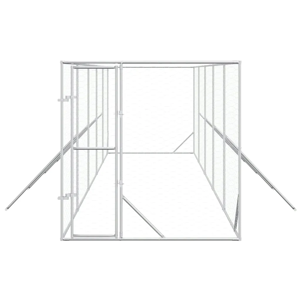klatka-dla-psa-2x10x2m-srebrna