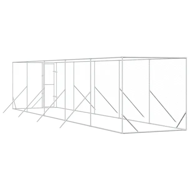klatka-dla-psa-2x10x2m-srebrna-wysokosc-200-cm
