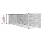 klatka-dla-psa-2x10x2m-srebrna-wysokosc-produktu-200-cm