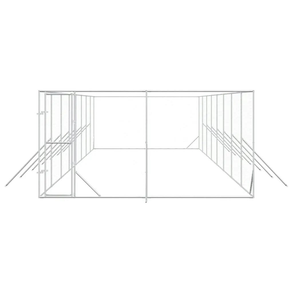 klatka-dla-psa-4x16x2m-srebrna-stan-nowy