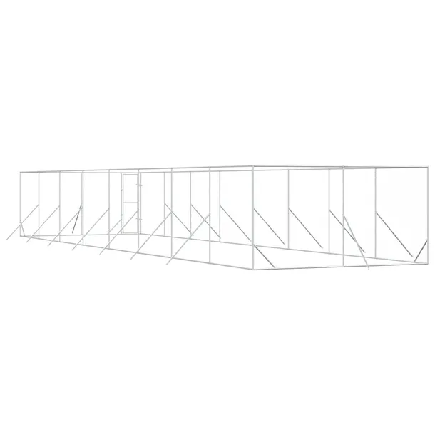 klatka-dla-psa-4x16x2m-srebrna-material-wykonania-metal