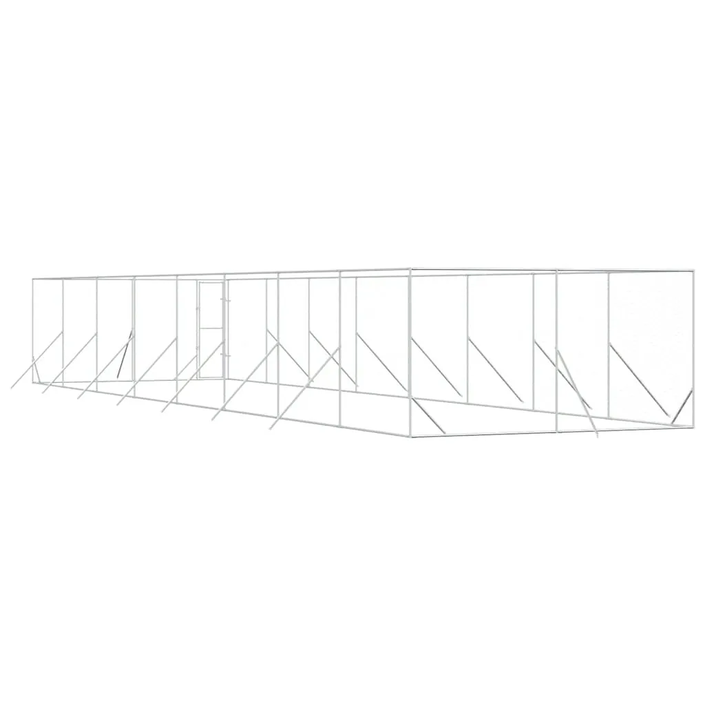 klatka-dla-psa-4x16x2m-srebrna-stan-nowy