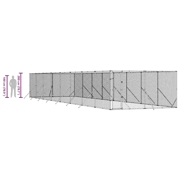 klatka-dla-psa-4x16x2m-srebrna-szerokosc-produktu-16-cm