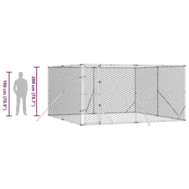 klatka-dla-psa-4x4x2m-srebrna-wysokosc-produktu-200-cm