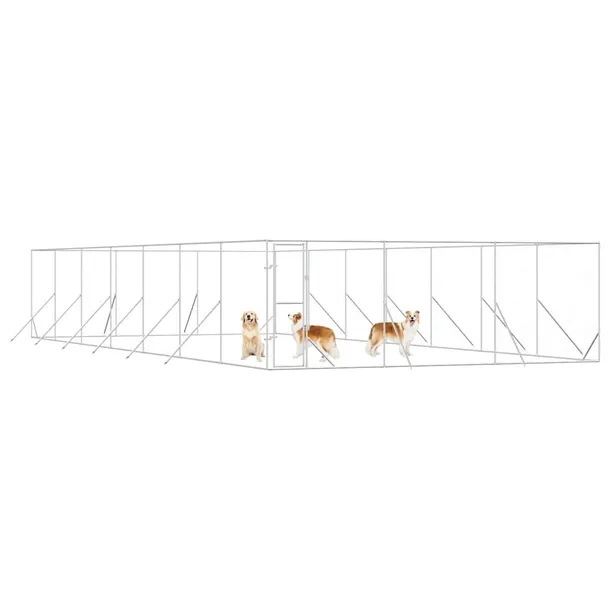 klatka-dla-psa-6x14x2m-srebrna-dlugosc-6-cm