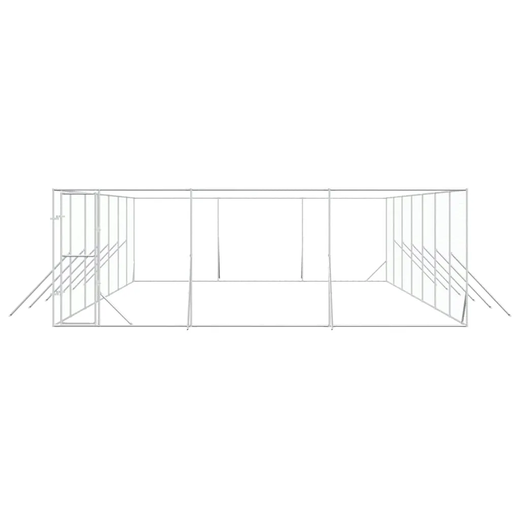 klatka-dla-psa-6x14x2m-srebrna-stan-nowy