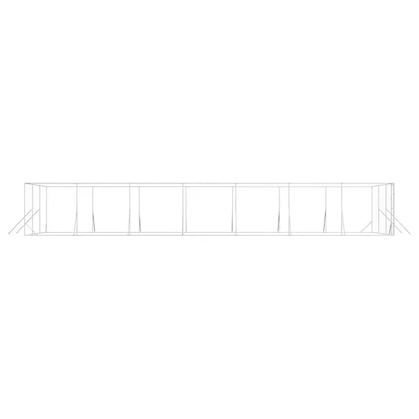 klatka-dla-psa-6x14x2m-srebrna-wysokosc-200-cm