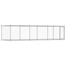 klatka-dla-psa-z-drzwiami-szara-6x2x15-m-stal