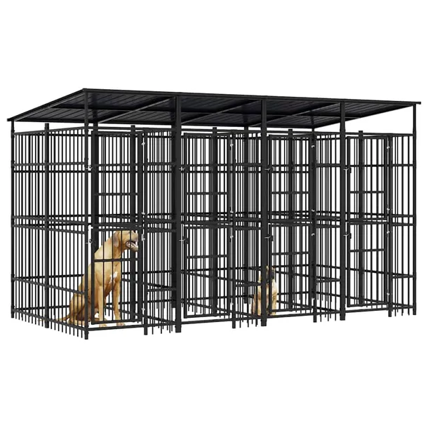 kojec-dla-psa-391x200x228-cm-czarny-dlugosc-50-cm