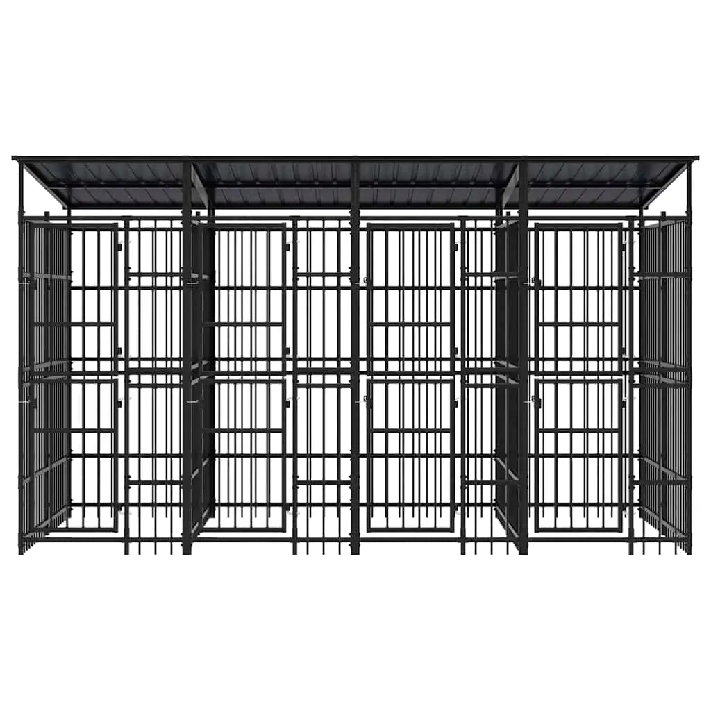 kojec-dla-psa-391x200x228-cm-czarny-stan-nowy