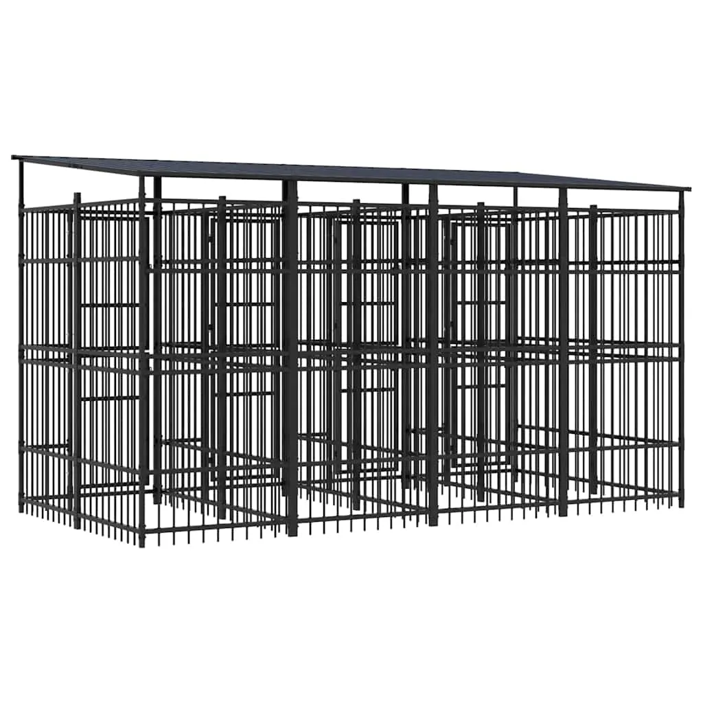 kojec-dla-psa-391x200x228-cm-czarny-stan-nowy