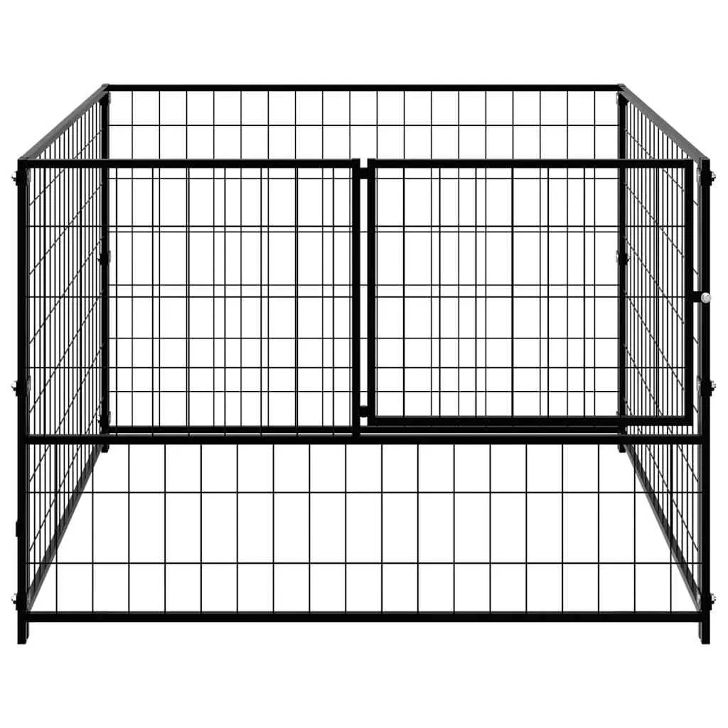 kojec-dla-psa-100x100x70cm-czarny-stal