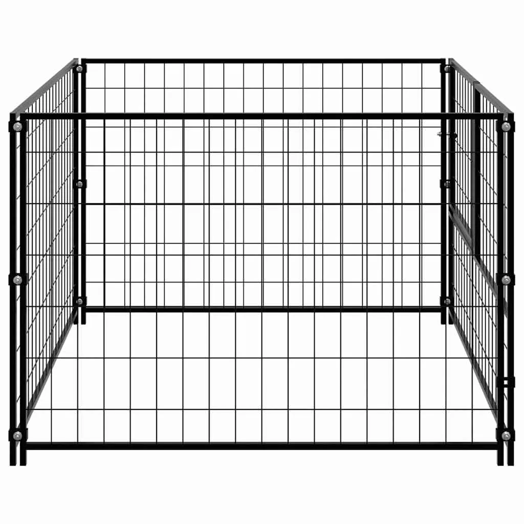 kojec-dla-psa-100x100x70cm-czarny-stal-stan-nowy