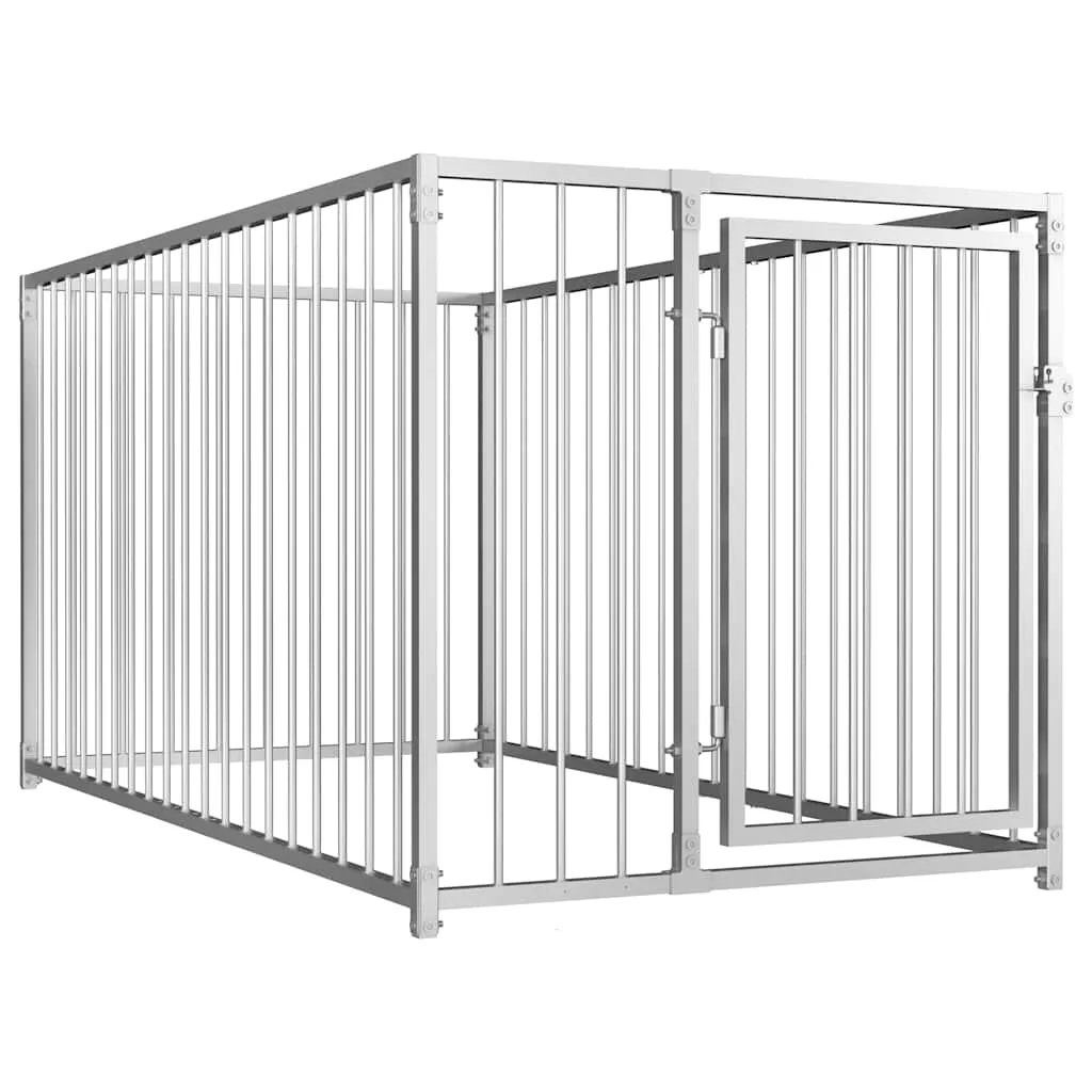 kojec-dla-psa-100x200x100cm-srebrny-stan-nowy