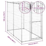 kojec-dla-psa-110x220x180cm-srebrny-wysokosc-180-cm