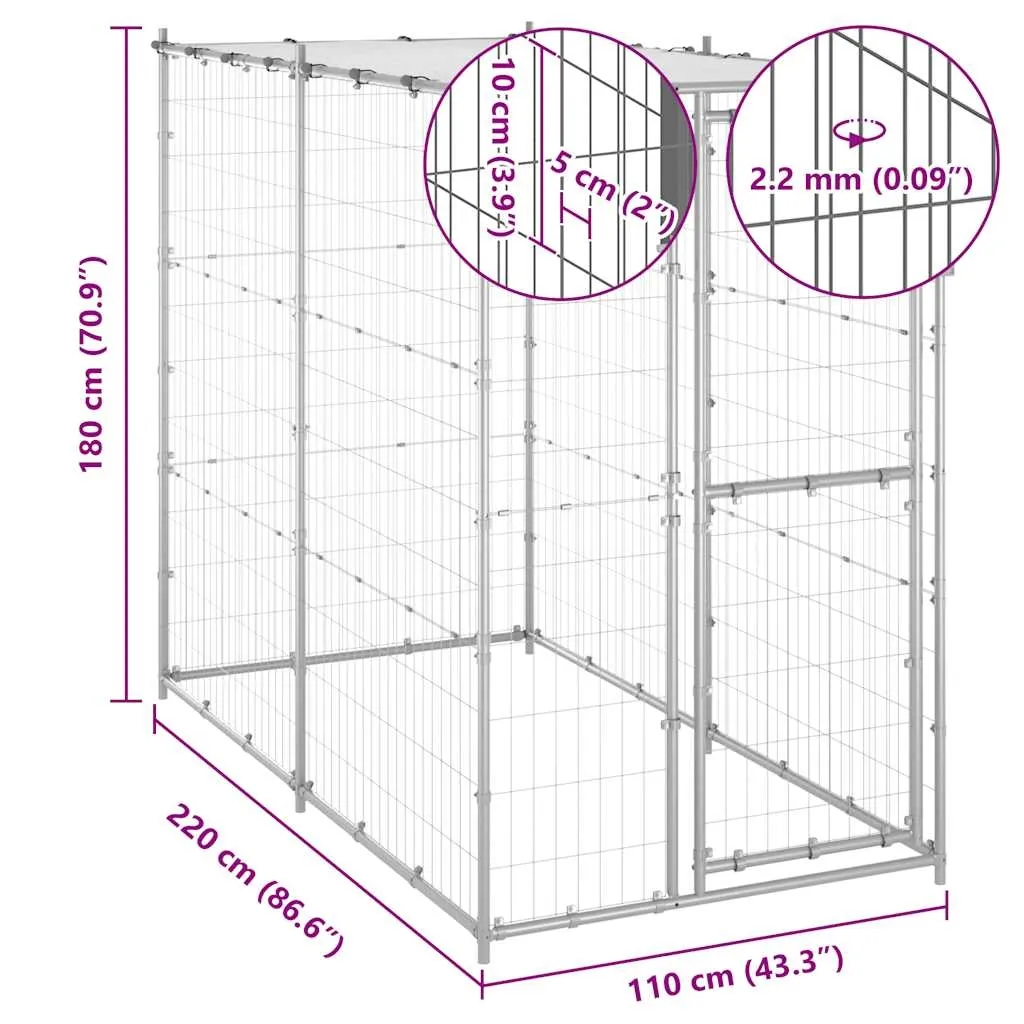 kojec-dla-psa-110x220x180cm-srebrny