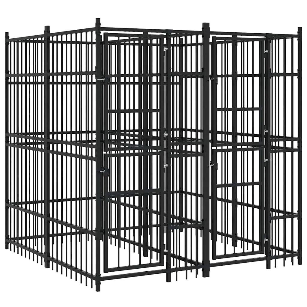 kojec-dla-psa-192x192x200-cm-czarny-stan-nowy