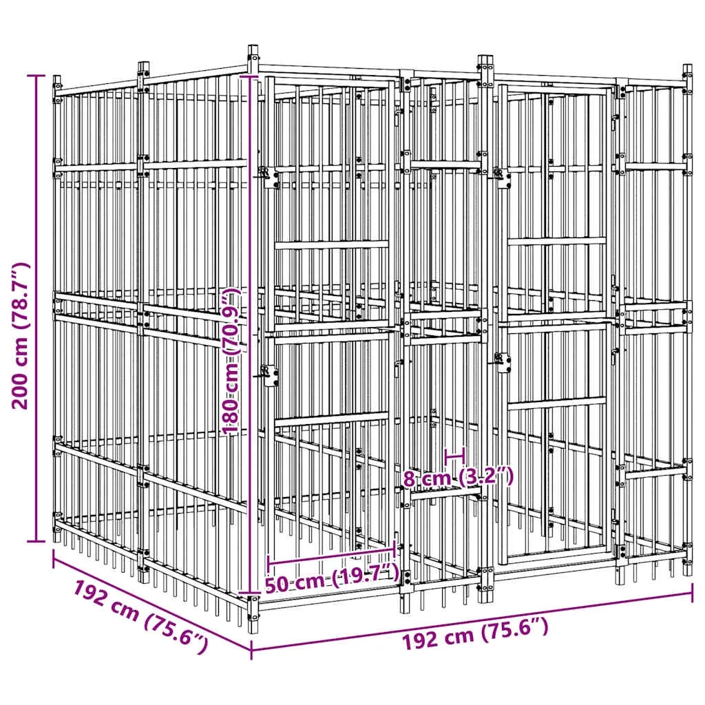 kojec-dla-psa-192x192x200-cm-czarny-stan-nowy