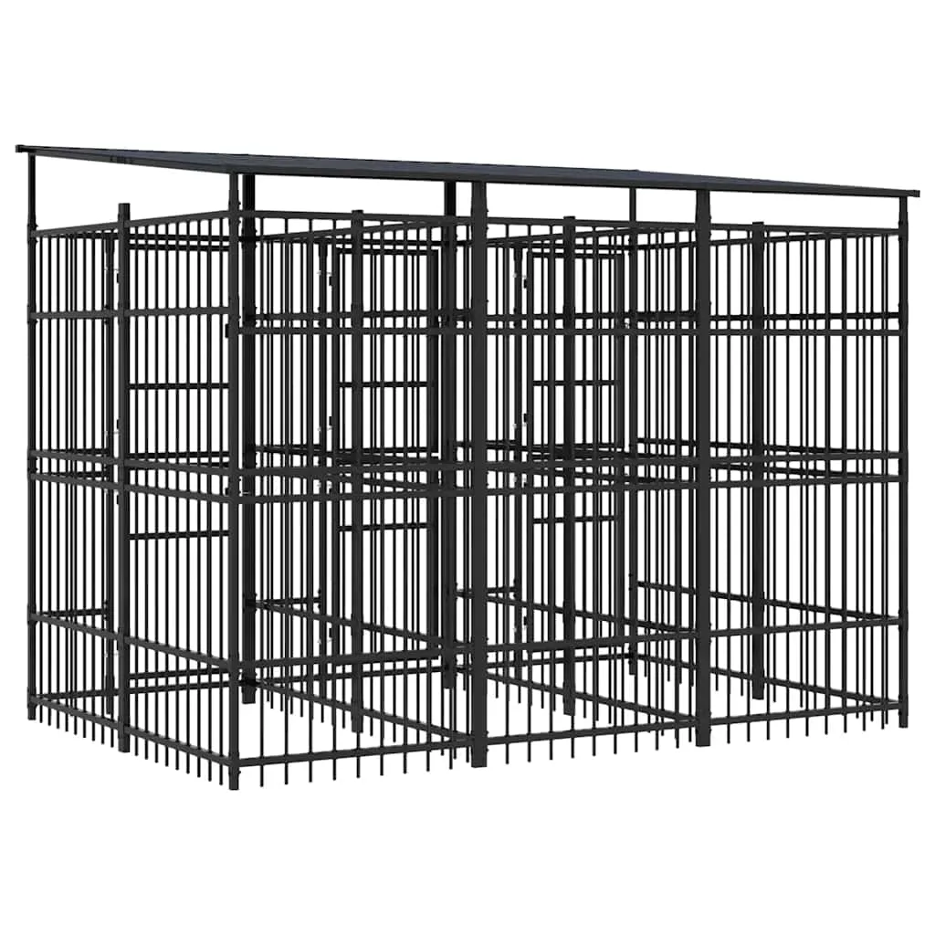 kojec-dla-psa-295x200x228-cm-czarny-stan-nowy