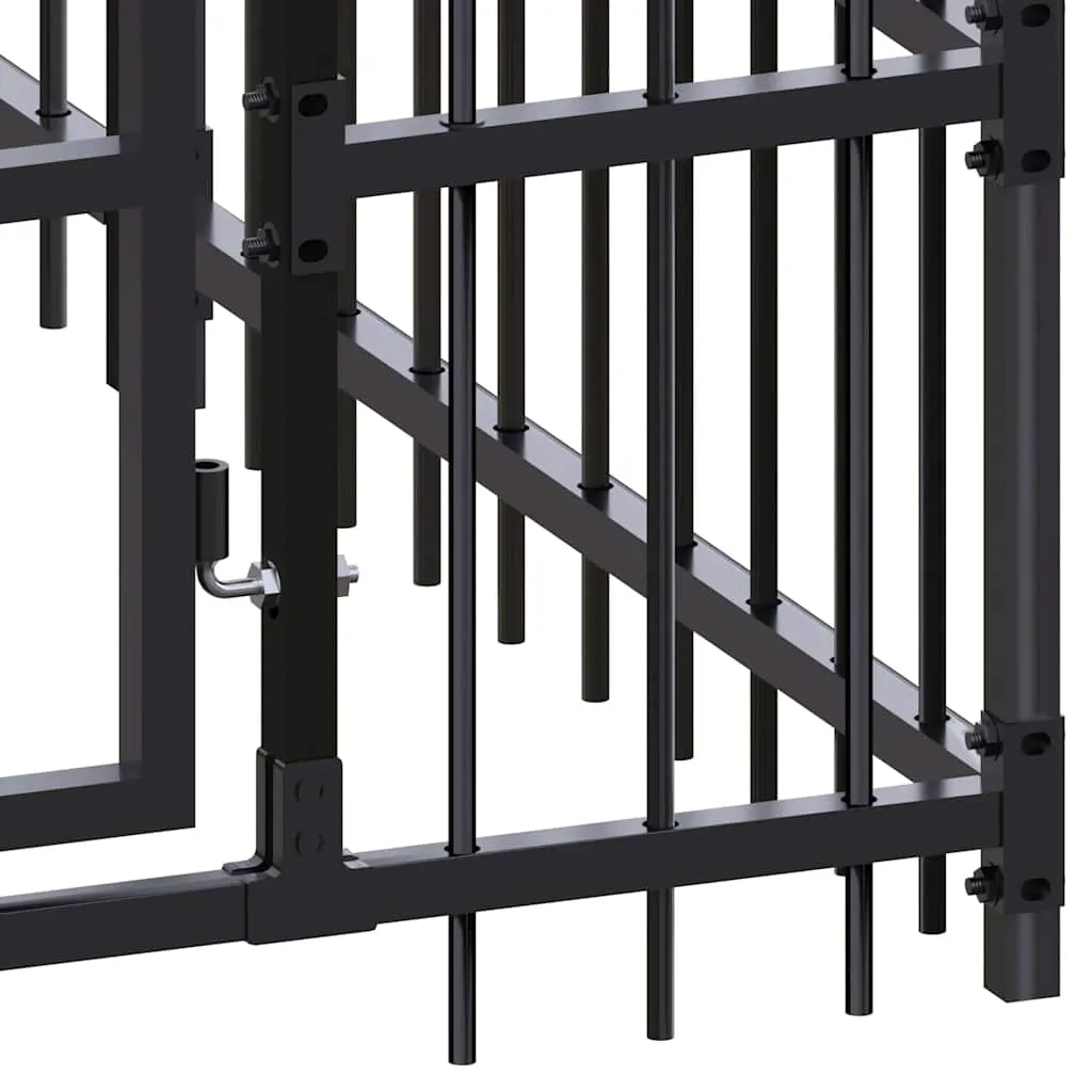 kojec-dla-psa-295x200x228-cm-czarny-stan-nowy