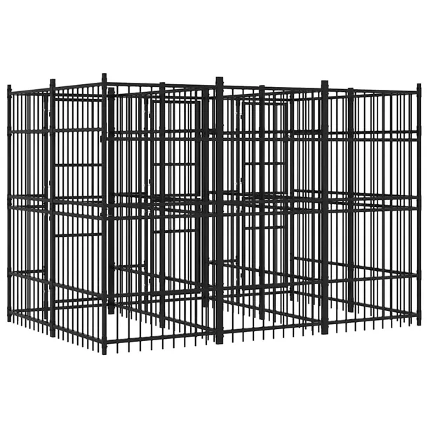 kojec-dla-psa-384x192x200cm-czarny-material-wykonania-metal