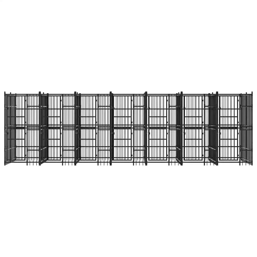 kojec-dla-psa-672x192x200-cm-czarny-stan-nowy