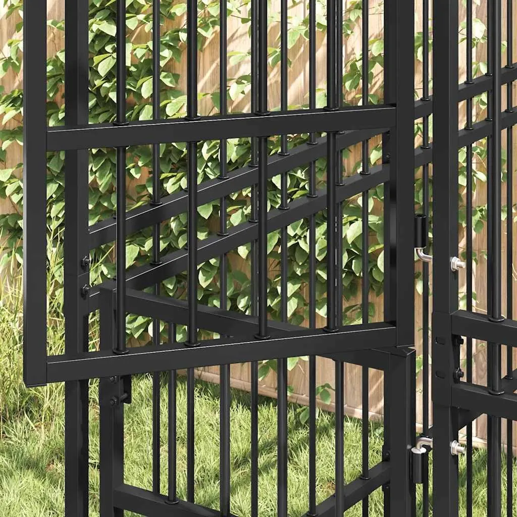 kojec-dla-psa-775x200x228-cm-czarny-stan-nowy