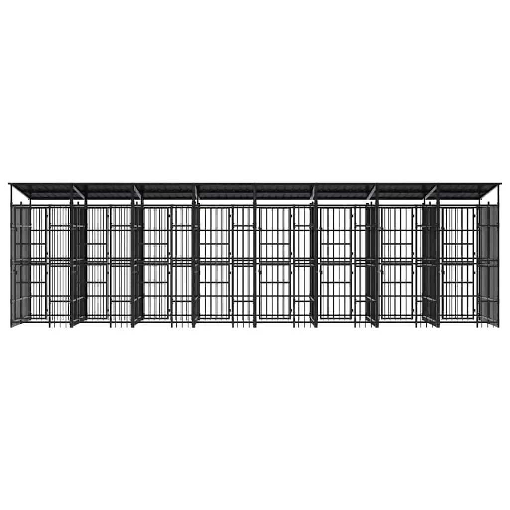 kojec-dla-psa-775x200x228-cm-czarny-stan-nowy