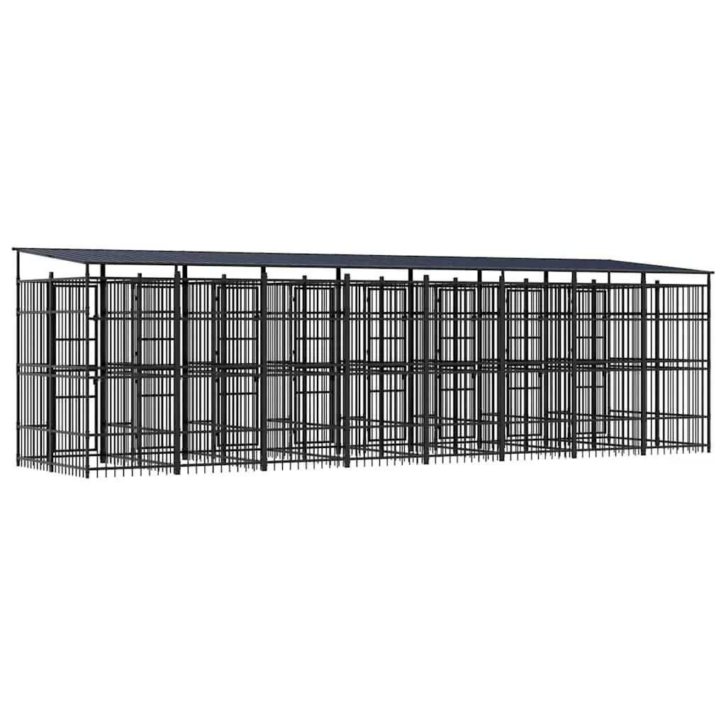 kojec-dla-psa-775x200x228-cm-czarny-stan-nowy