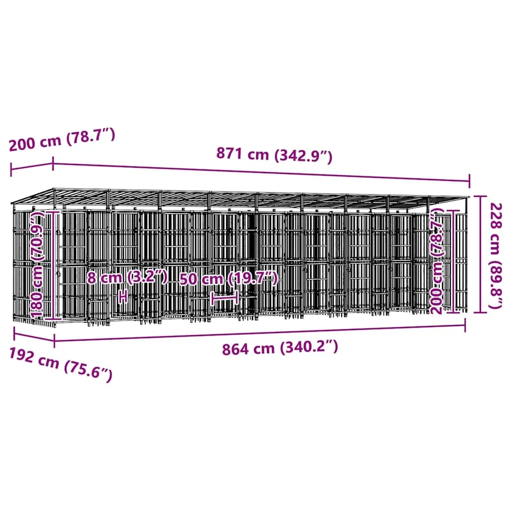 kojec-dla-psa-864x192x200-cm-czarny-stan-nowy