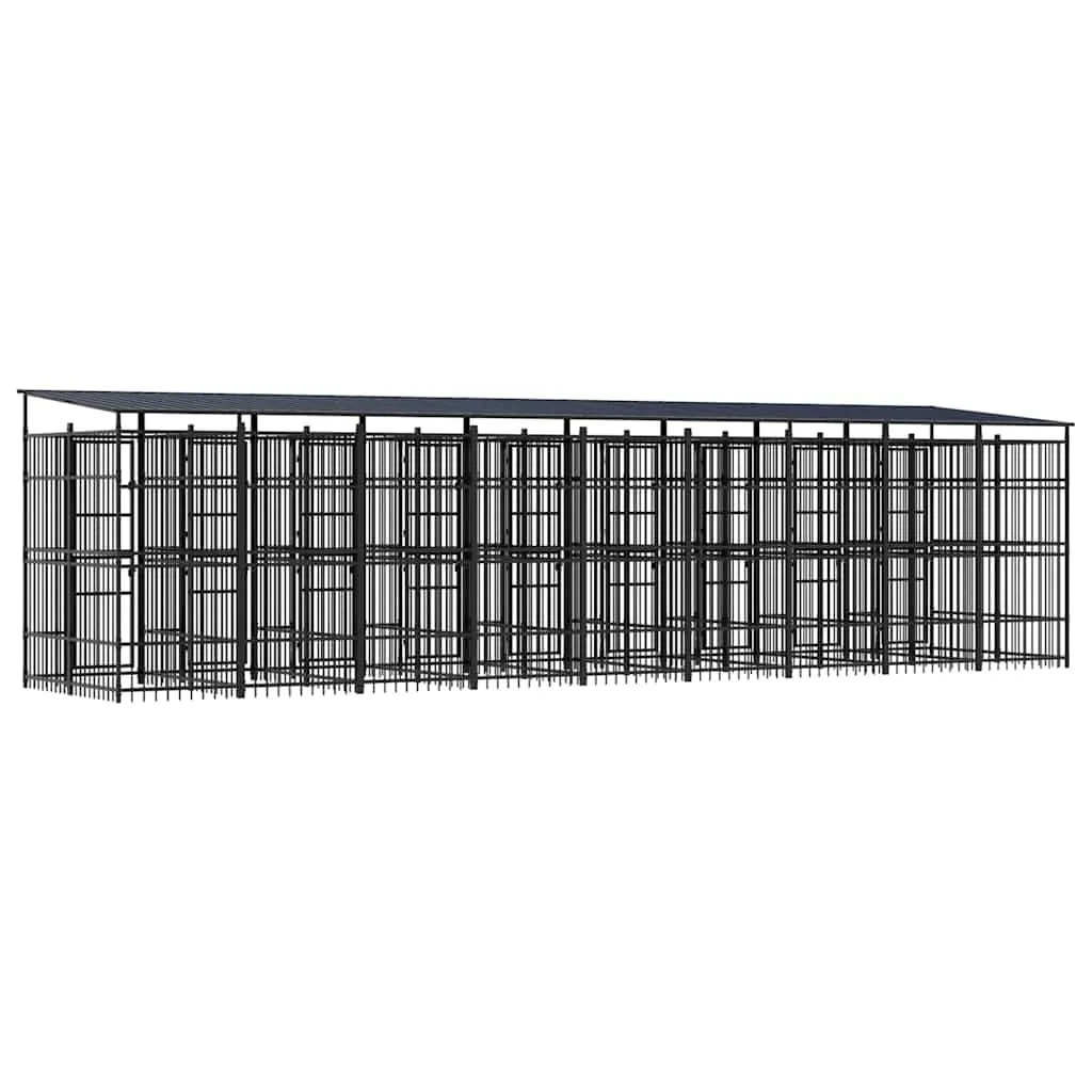 kojec-dla-psa-871x200x228-cm-czarny-stan-nowy