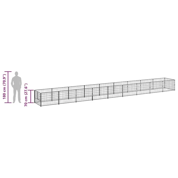 kojec-dla-psa-900x100x70-cm-stal-czarny-szerokosc-produktu-100-cm
