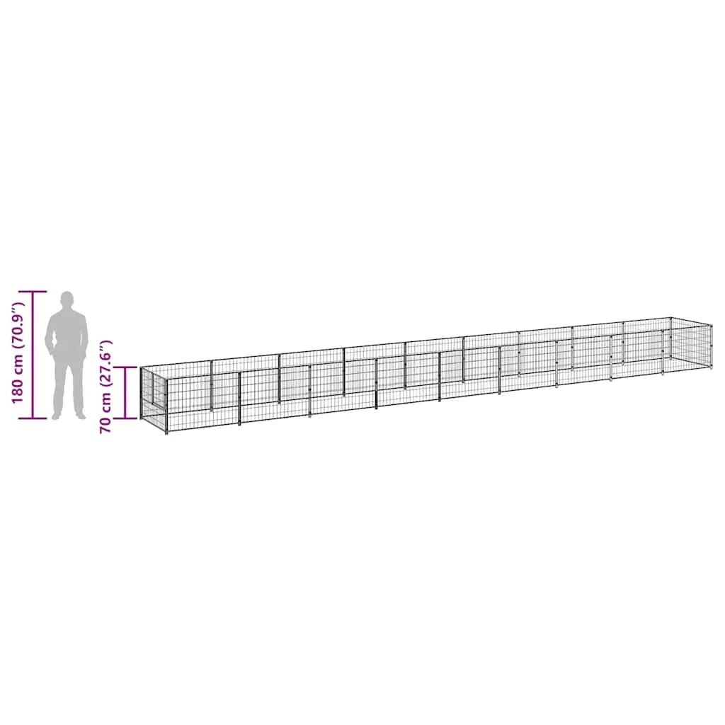 kojec-dla-psa-900x100x70-cm-stal-czarny