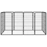 kojec-dla-psa-12-paneli-czarny-50x100-cm-stal-stan-nowy