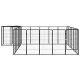 kojec-dla-psa-26-paneli-czarny-50x100-cm-stal-stan-nowy
