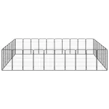 kojec-dla-psa-36-paneli-czarny-50x100-cm-stal-stan-nowy