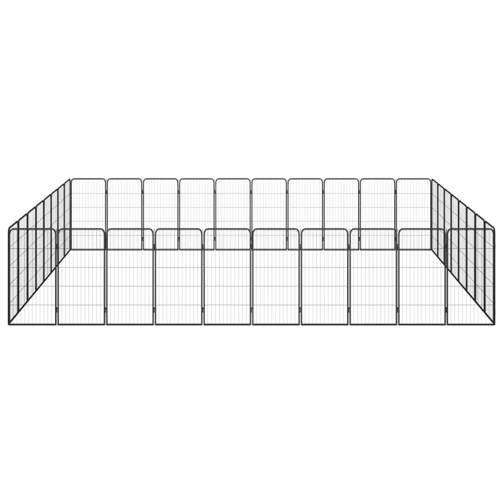 kojec-dla-psa-36-paneli-czarny-50x100-cm-stal
