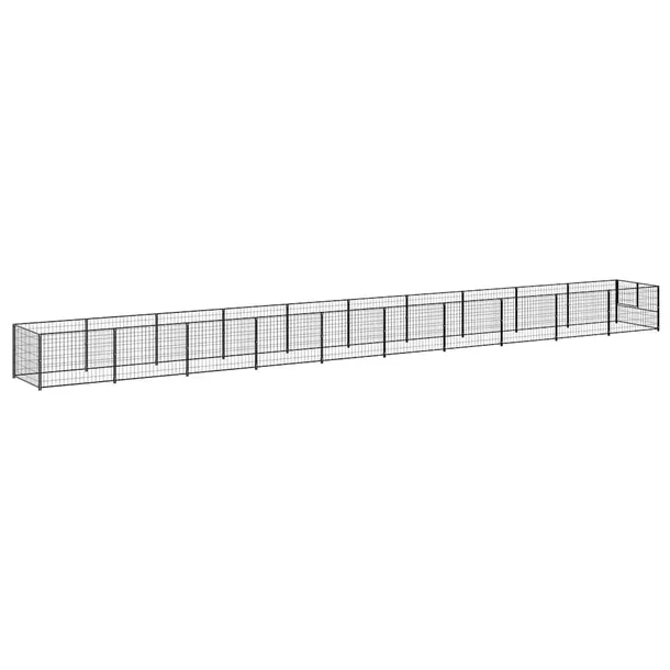 kojec-dla-psa-czarny-10-m-stalowy-wysokosc-70-cm
