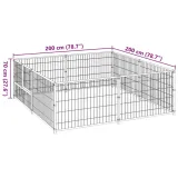 kojec-dla-psa-czarny-4-m-stalowy-material-wykonania-metal